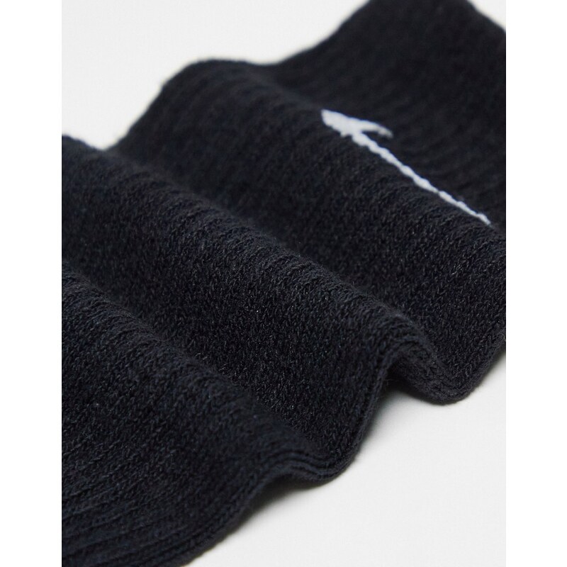 Nike Training - Everyday Cushioned Plus - Confezione da 6 paia di calzini ammortizzati neri-Nero