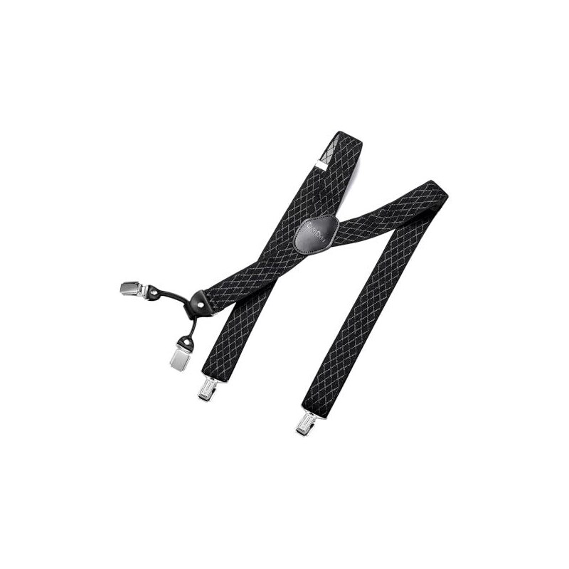 Sencillo Bretelle Da Uomo Con Forti Clip A Y, 1 Nero, 110 Cm Lang Und 3 5 Cm Breit 121314495