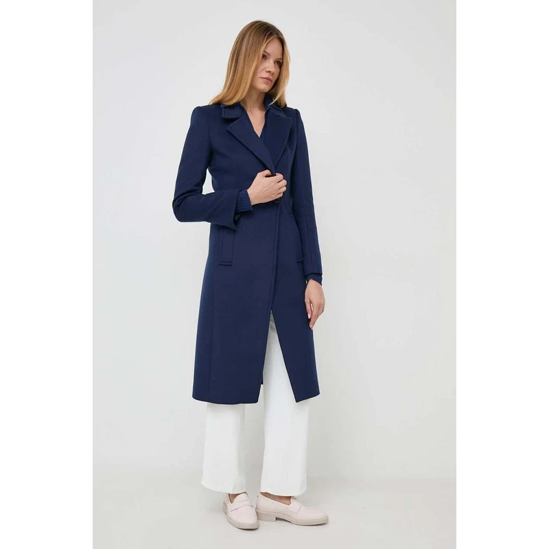 Cappotto Monopetto Cappotto Blu Patrizia Pepe PATRIZIA PEPE Giacca