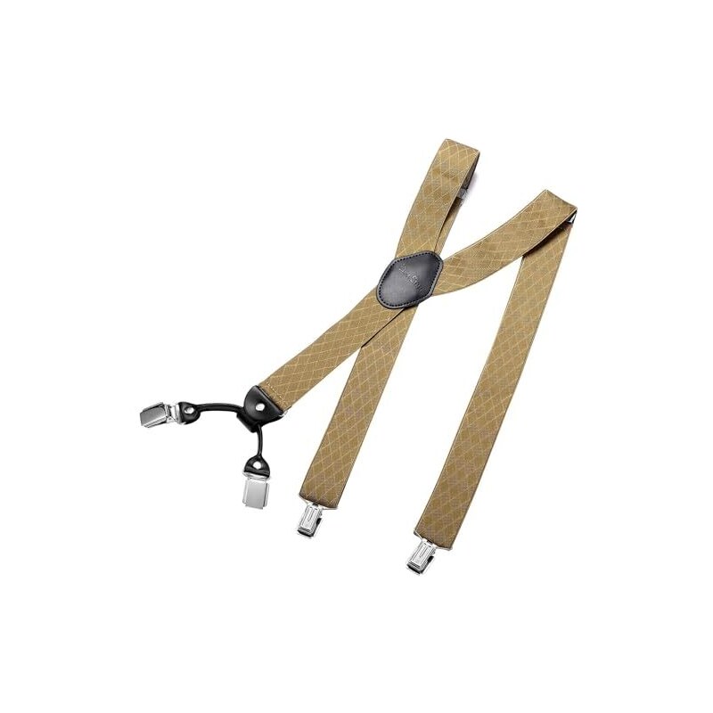 CNMTCCO Bretelle Uomo, Bretelle Uomo Eleganti con Forte Clip, Larghe 3