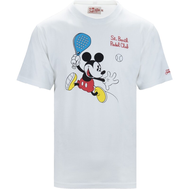 MC2 SAINT BARTH Mickey Padel Add 01N T-Shirt-XL Bianco Cotone