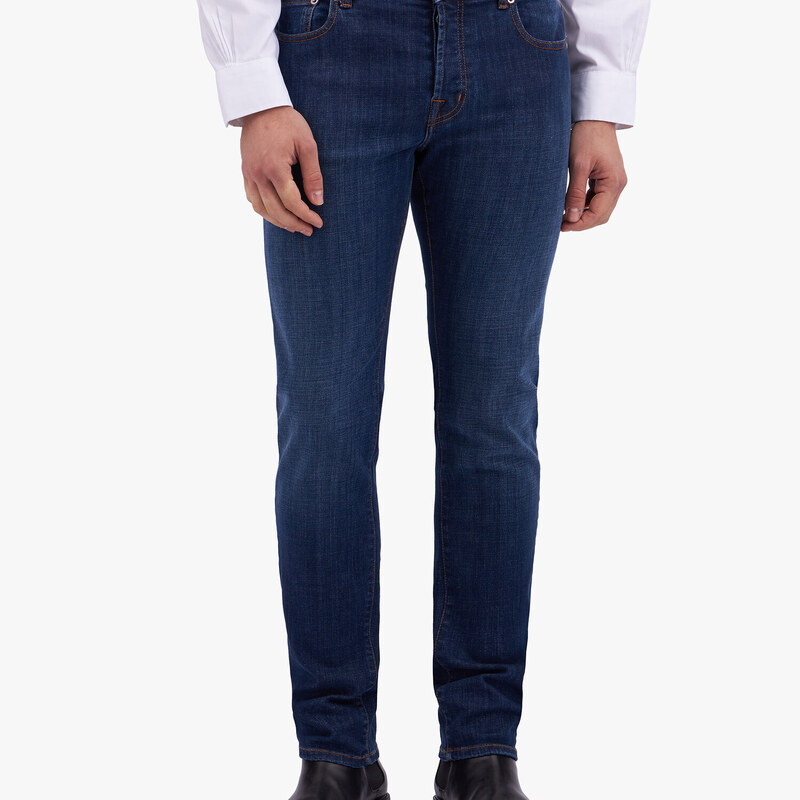 Brooks Brothers Jeans in cotone denim elasticizzato blu - male Pantaloni casual Blu 30