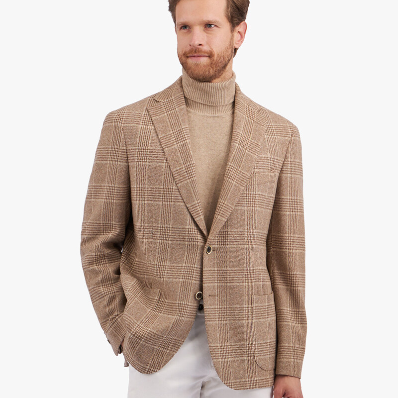 Brooks Brothers Blazer in misto lana vergine e cachemire marrone - male Giacche e Blazer Marrone 38