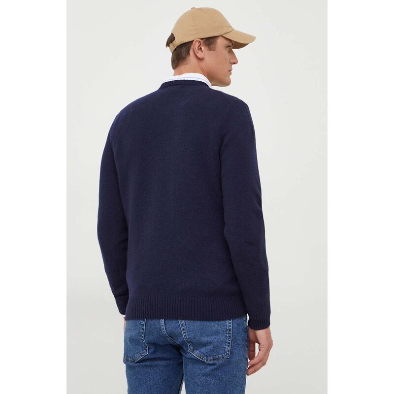 Polo Ralph Lauren maglione in lana uomo colore blu