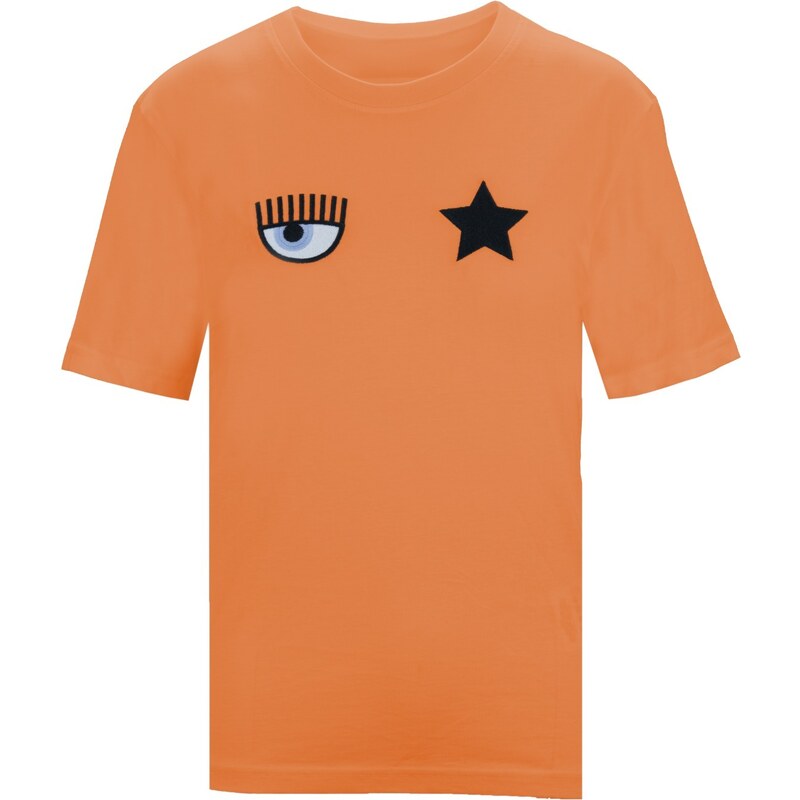 CHIARA FERRAGNI 72CBHT18CJT00 508 T-shirt-S Arancione Cotone