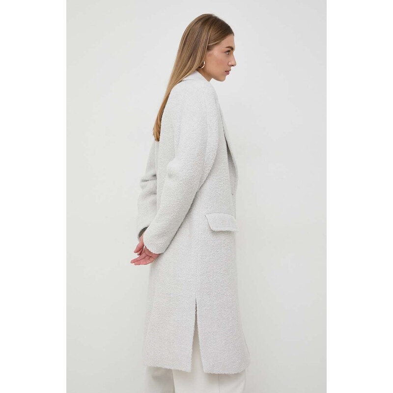 Patrizia Pepe cappotto con aggiunta di lana colore grigio