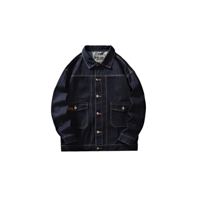 Giacca In Denim Strappato Donna Oneforus, Maniche Lunghe, Colletto Rovesciato, Casual, Vestibilità Ampia