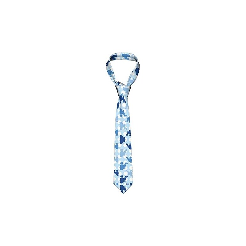 Cravatta Uomo Stampa di Seta Color Jeans a Fiori Blu Bianchi Effetto Cravatta Uomo Stampa di Seta Color Jeans a Fiori Blu Bianchi Effetto