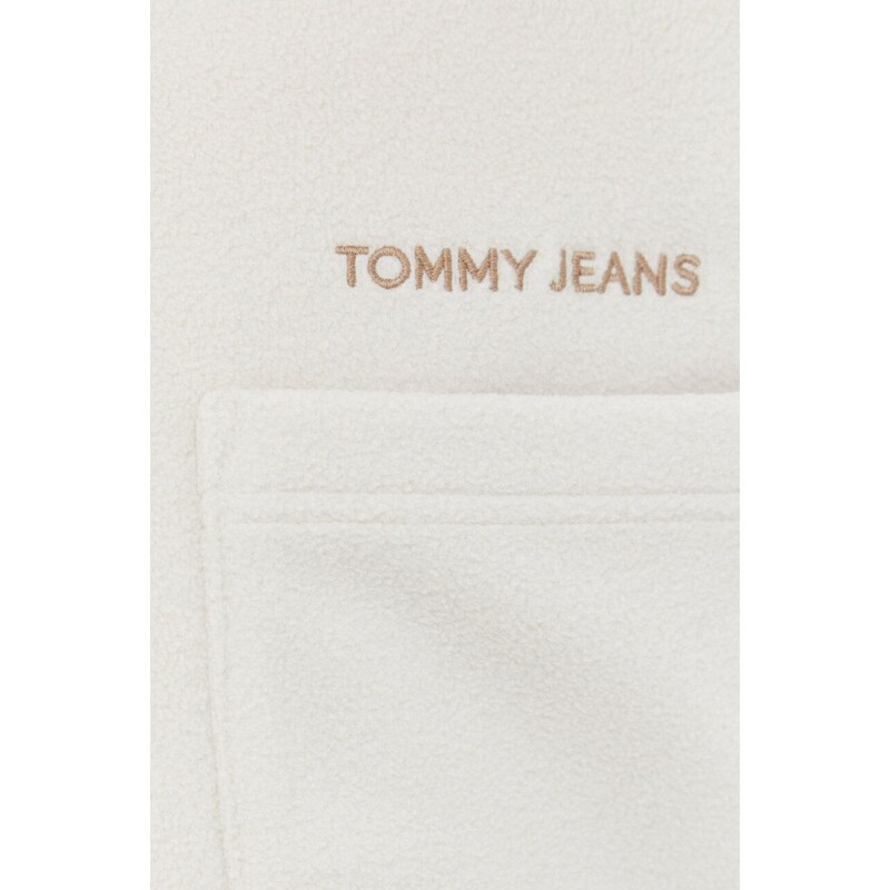 Tommy Jeans felpa in pile colore beige