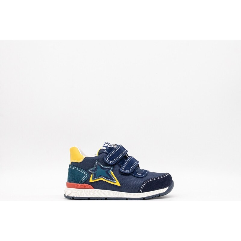 FALCOTTO Sneaker in suede e tessuto camouflage - Navy