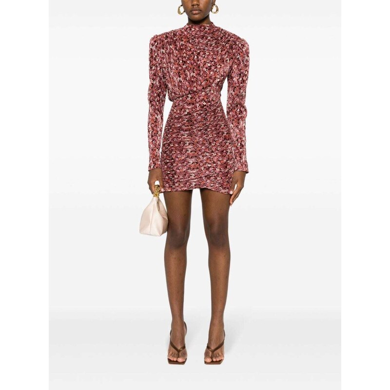 Dearyu Donne Africane Stampa Floreale Plissettato Corto Midi Dress Spalla Obliqua Abiti Collo Limitata Estate Multi-Senso Dress - Foto 3