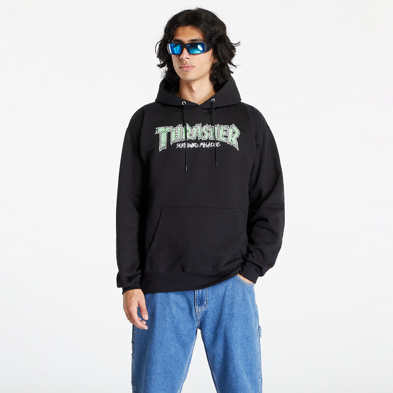 Felpa Thrasher Brick Hood Black M