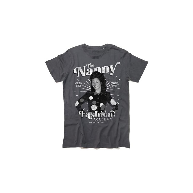 T-Shirt Uomo La Tata (The Nanny) - Francesca Cacace/Fran Fine - Linea Vintage - Cotone Organico 140 Gr/mq - Stampa Artigianale