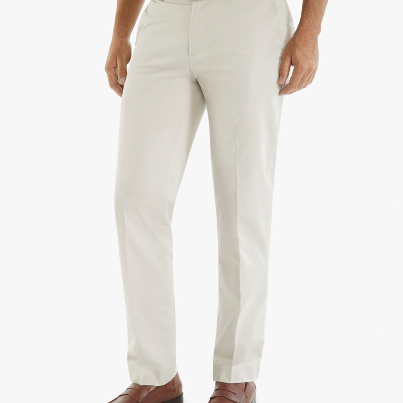 Brooks Brothers Pantalone chino beige chiaro in cotone elasticizzato - male Pantaloni casual Beige chiaro 30
