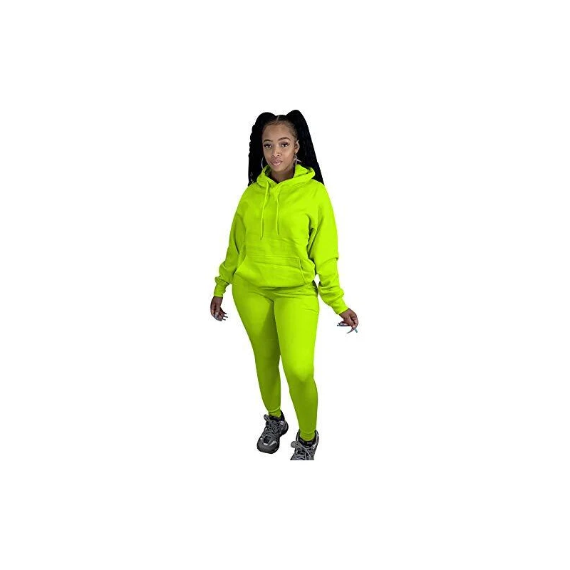 Tuta Sportiva Donna Invernale 2 Pezzi Con Cappuccio - Felpa E Pantaloni Jogging Per Palestra, Corsa, Casual