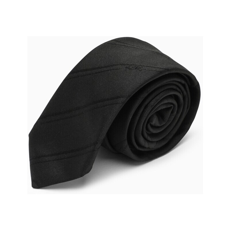 Saint Laurent Cravatta nera in seta
