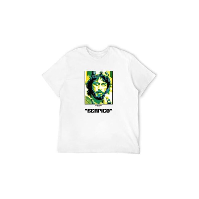 T-shirt Serpico Al Pacino - Film Culte - Col Rond - 100% Coton Bio - Coupe Classique - Homme - 12