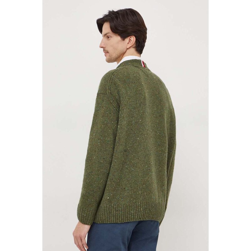 Tommy Hilfiger maglione in lana uomo colore verde