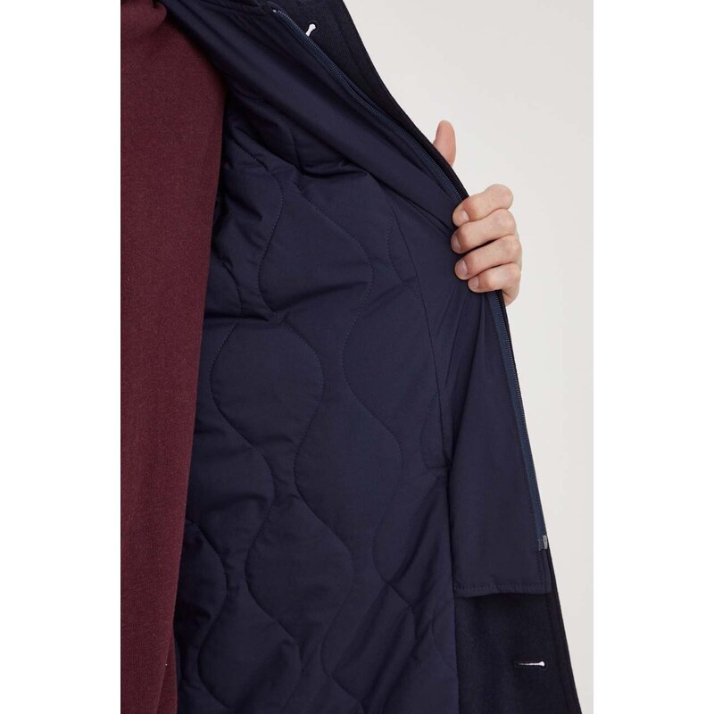 Polo Ralph Lauren cappotto in lana colore blu navy