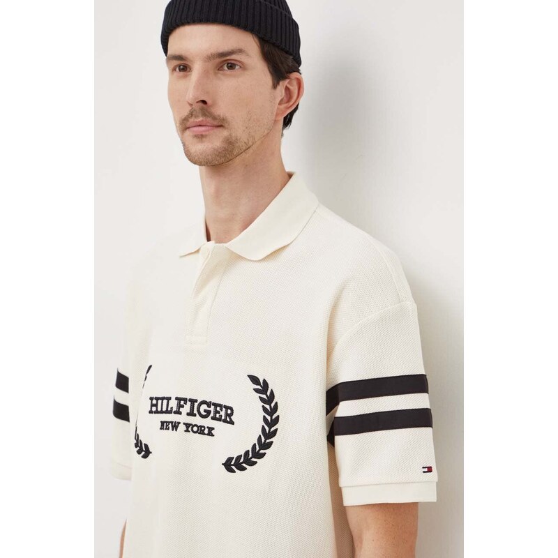 Tommy Hilfiger polo in cotone colore beige