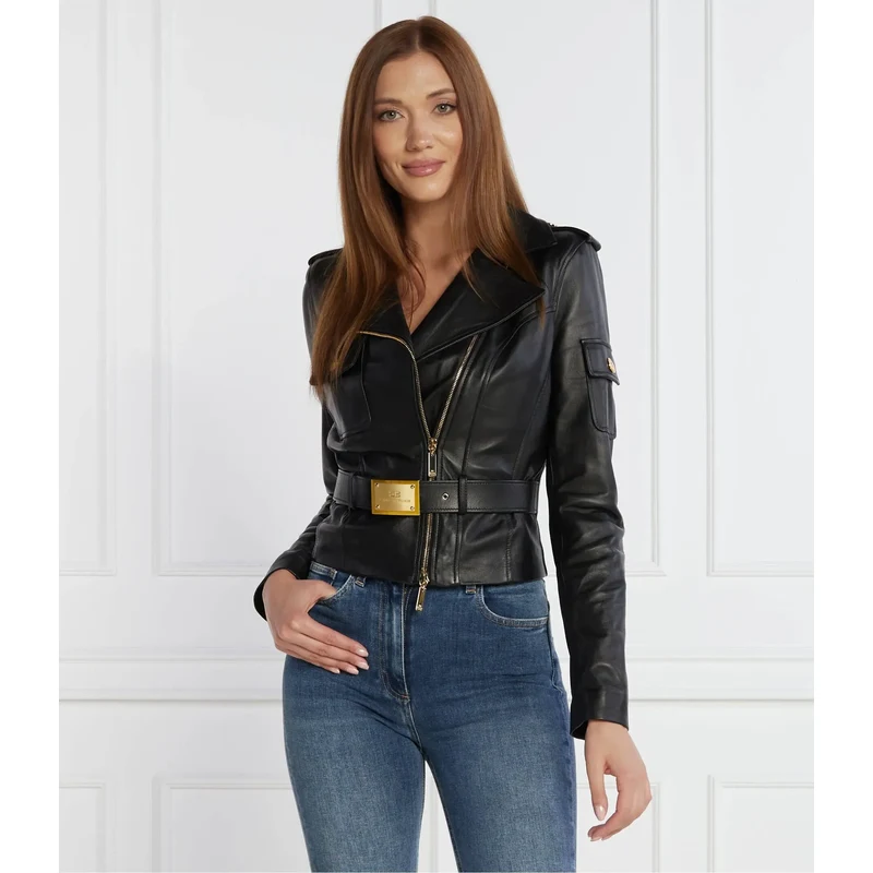 Elisabetta Franchi Di pelle giacca Regular Fit