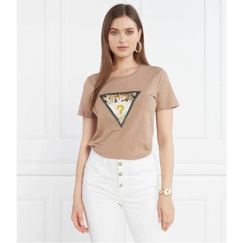 GUESS JEANS T-shirt SS CN ANIMAL TRIANGLE TEE | Regular Fit