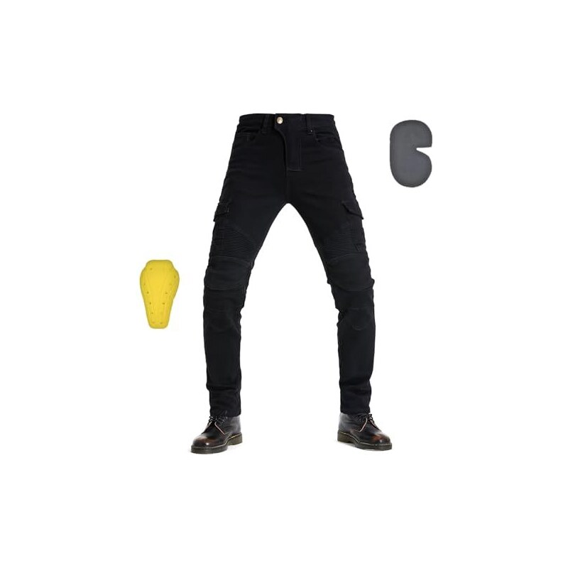 oFzimTo Pantaloni Moto da Uomo, Jeans da Moto da Uomo con