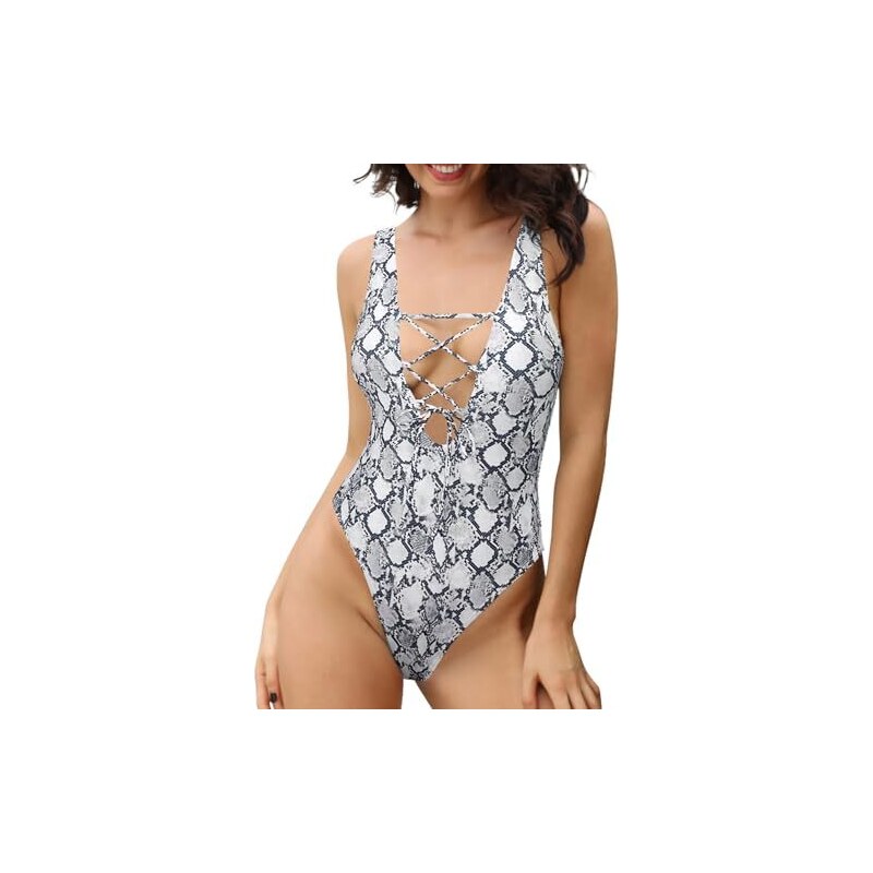 Costume Da Bagno Con Ferretto Costume Intero Da Bagno Donna SHEKINI - Push Up, Controllo Pancia, Reggiseno Con Ferretto Costume Con Volant E Ferretto