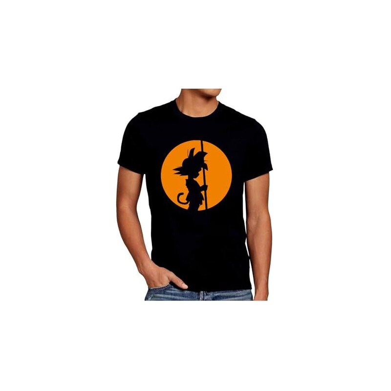 JUL Maglietta Uomo Dragon Ball Goku - T-shirt Anime 100% Cotone - Stampa Di Qualità - Taglie Dalla S Alla XXL