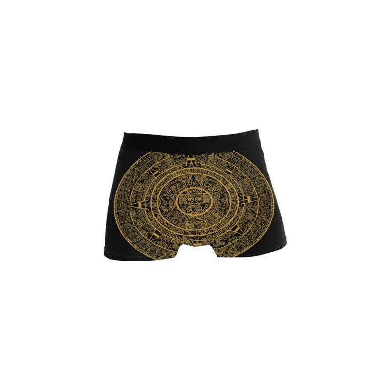 Boxer Aztec GISPOG Aztec Calendar - Boxer da uomo a vita bassa, con supporto per ...