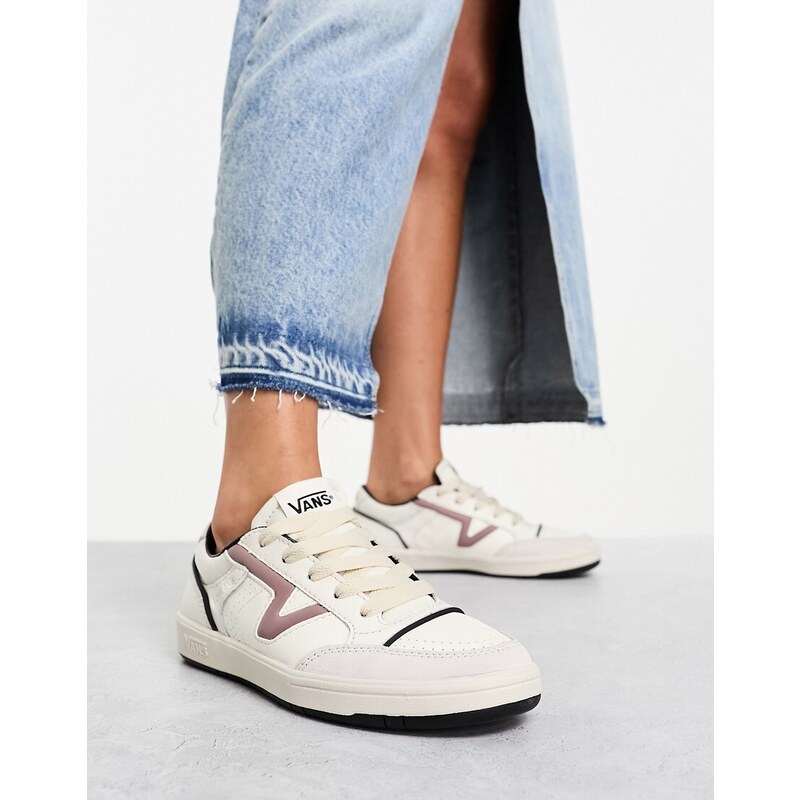 Vans Lowland Vans Bianche Striscia Rossa Vans Lowland Sneakers In