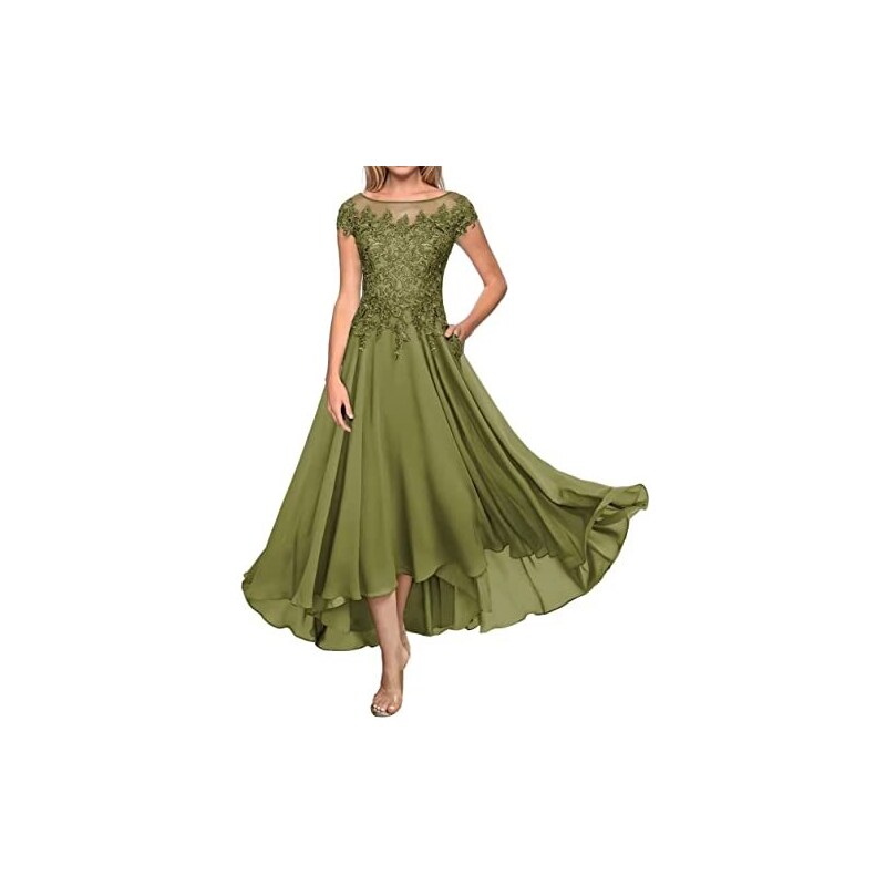 Plus Size Abiti Da Sposa Ospite - Cocktail Formale Chiffon Scollo A V
