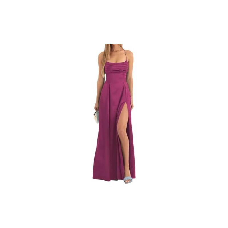 SAMHO Abiti Da Damigella D'onore Della Sirena Della Spalla Per Gli Abiti Da Sera Formali Del Raso Di Cerimonia Nuziale Vestito Da Promenade Aderente Con Il Treno Blu Reale 52 120759219