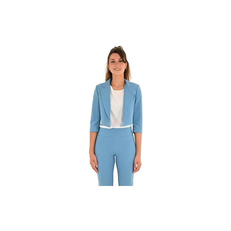 Rinascimento giacca donna azzurro carta da zucchero CFC0114948003