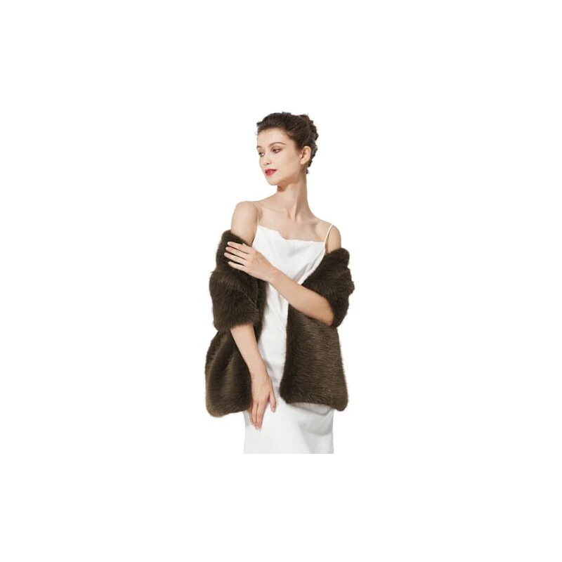 Accessorio Sposa Stola Donna In Pelliccia Sintetica BEAUTELICATE