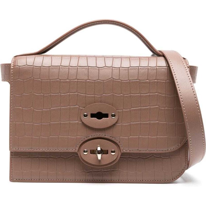 Borsa A Tracolla Y2K In Finta Pelle Effetto Coccodrillo – Pochette Satchel Rossa, Dimensioni 24x14x8 Cm