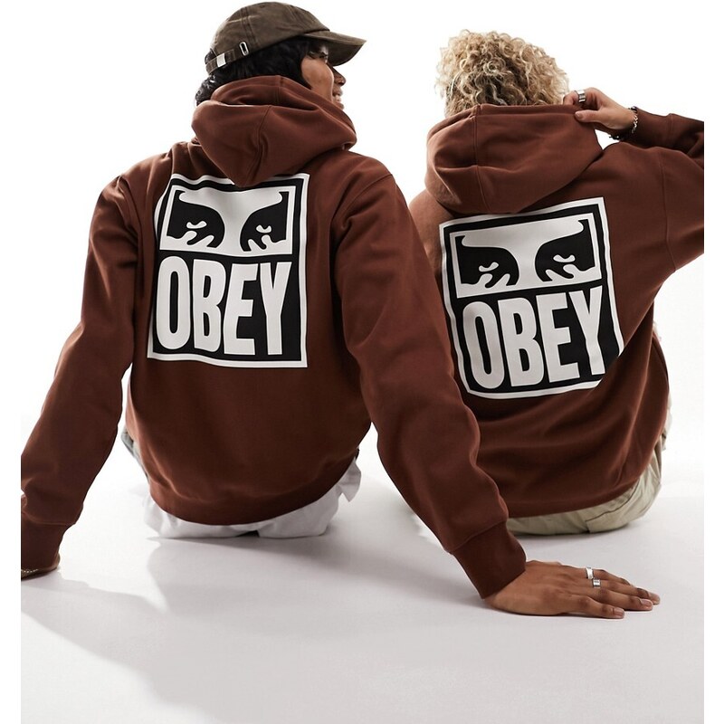 Obey - Icon Eyes 2 - Felpa con cappuccio unisex marrone