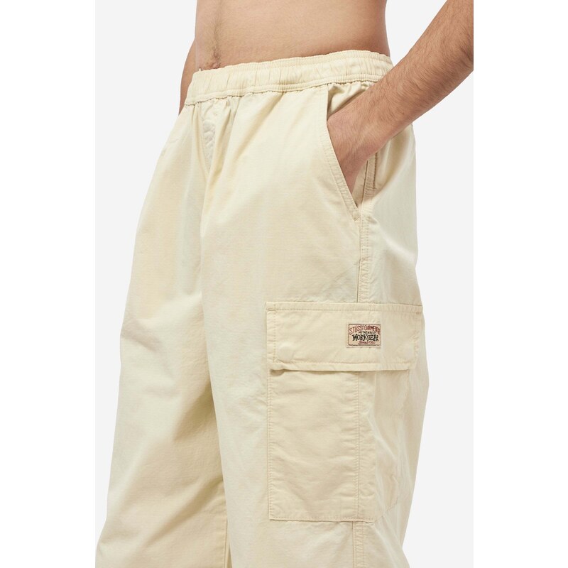Stussy Pantalone RIPSTOP CARGO BEACH in cotone panna