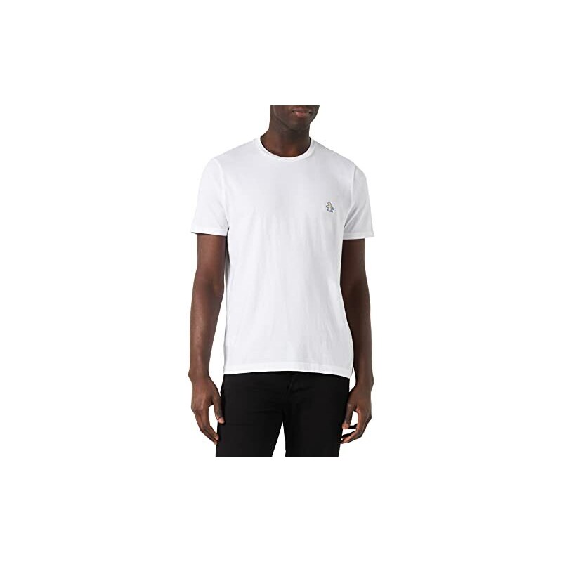 ORIGINAL PENGUIN Knt Grafico Pride Pete T-Shirt, Bianco Brillante, L Uomo