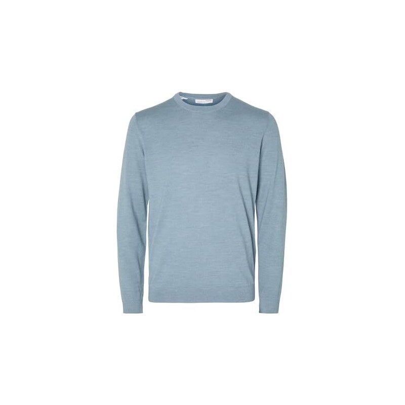 Donkerblauwe SELECTED MEN Trui SLHRAI LS KNIT CREW NECK NOOS