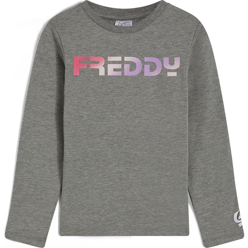 Freddy T-shirt bambina manica lunga con logo dégradé