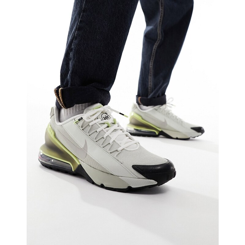 Nike - Air Max Pulse Roam - Sneakers color pietra e verde lime