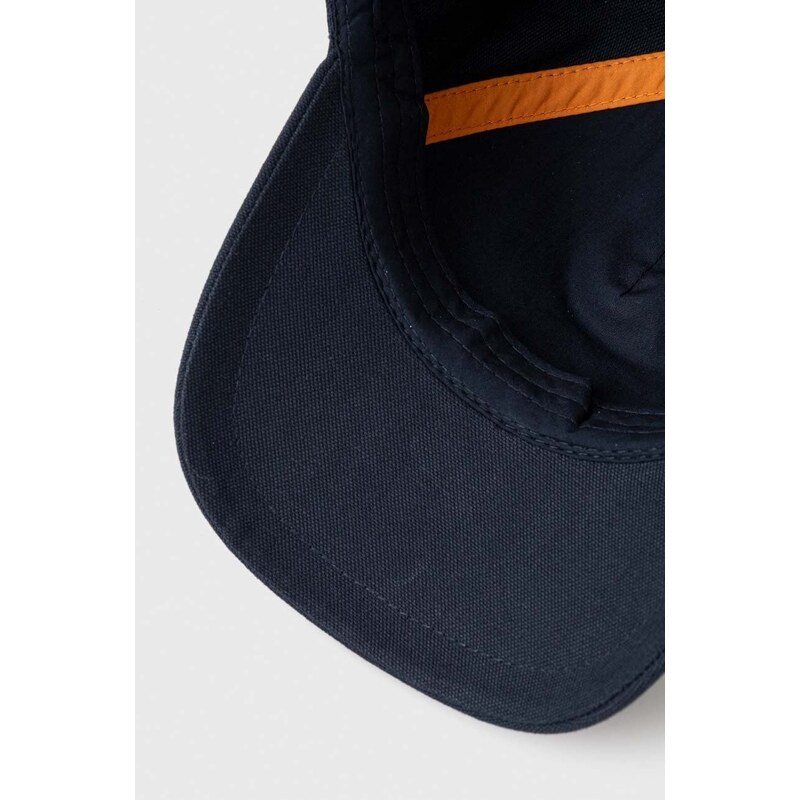 Boss Orange berretto da baseball in cotone colore blu navy con applicazione