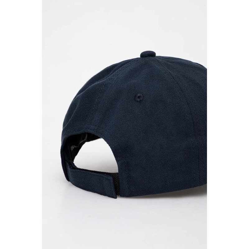 BOSS berretto da baseball in cotone colore blu navy con applicazione