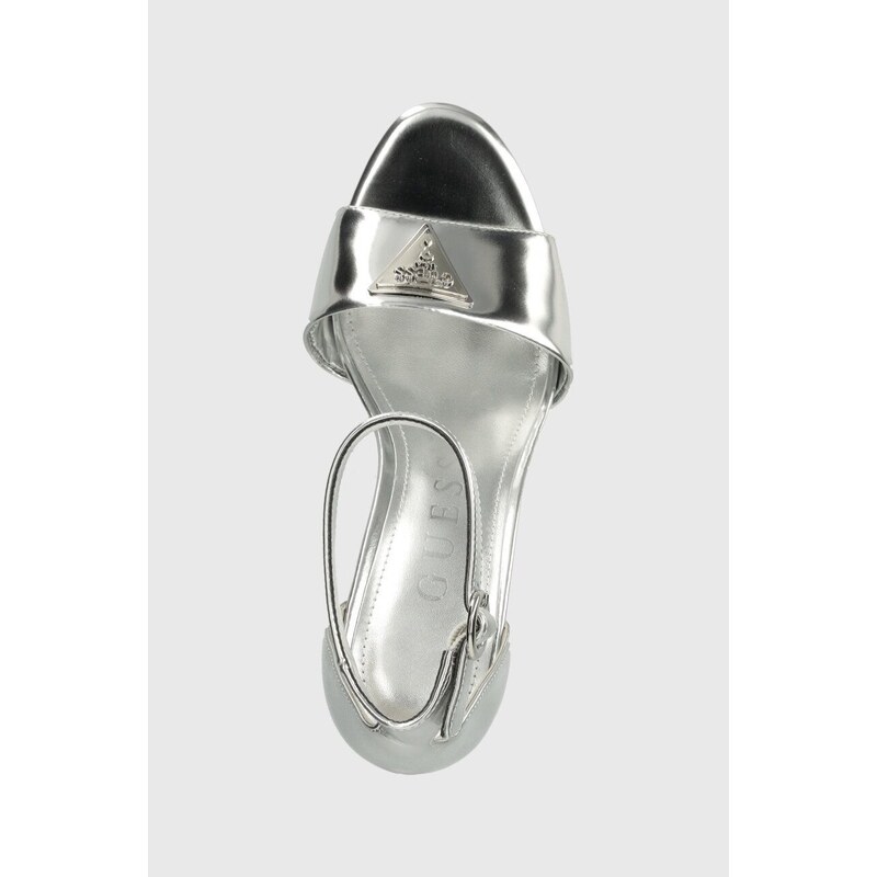 Guess sandali in pelle SETON colore argento FLPSET LEM03
