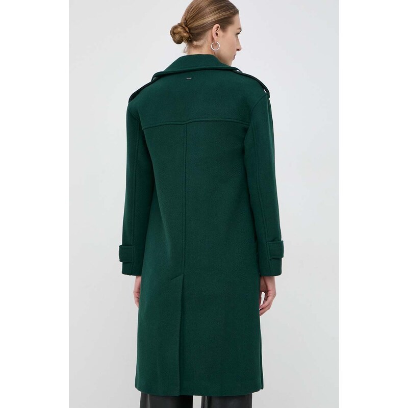 Morgan cappotto con aggiunta di lana colore verde