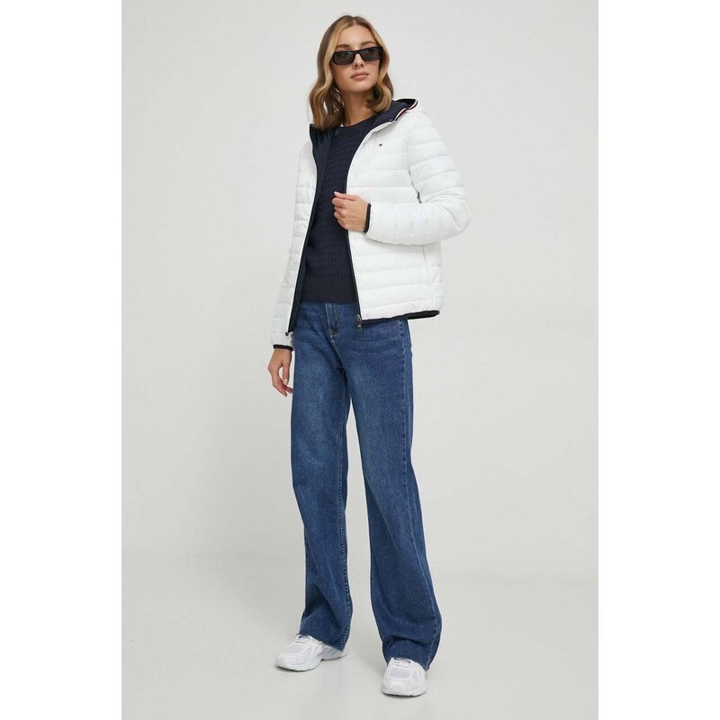 Tommy Hilfiger giacca reversibile donna colore bianco