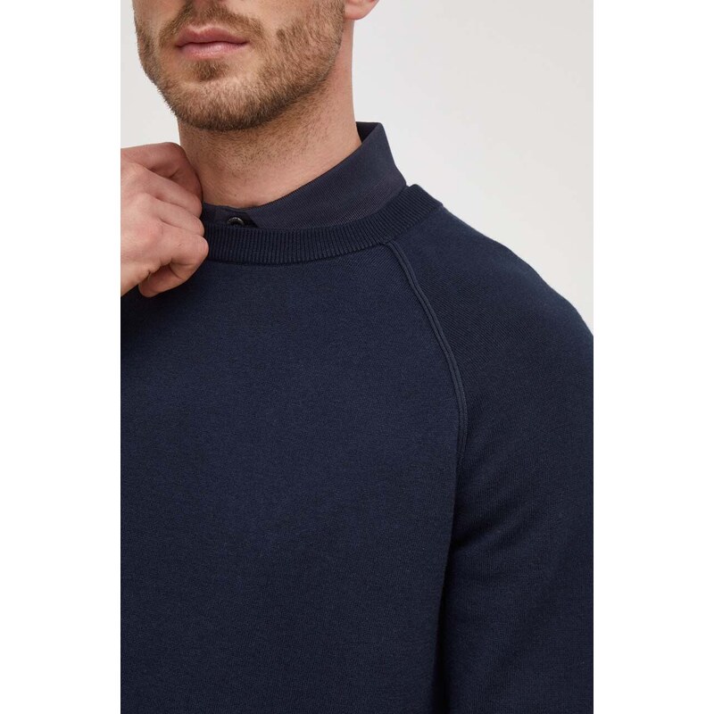 BOSS maglione in misto lana uomo colore blu navy