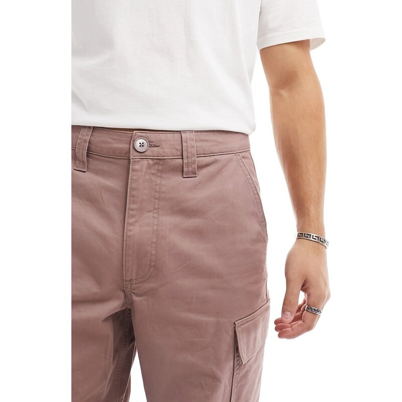 ASOS DESIGN - Pantaloni cargo larghi rosa polvere