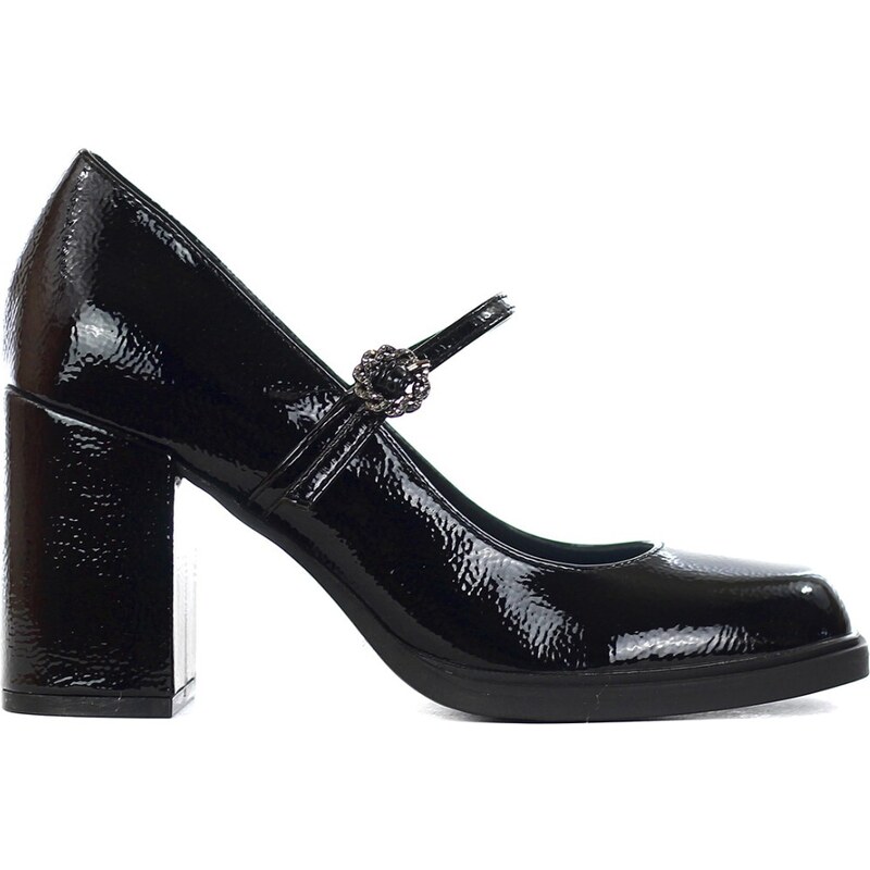 XTI Mocassino Donna Con Tacco 9 Cm E Plateau – Nero, Taglia 37, Vegan, Materiale Sintetico